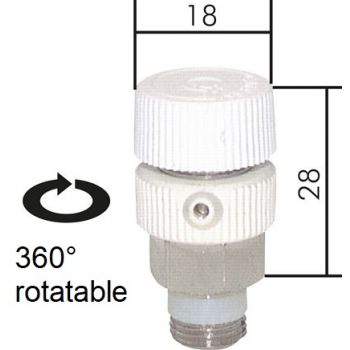 Drain valves and venting valves without nozzle, PN 10