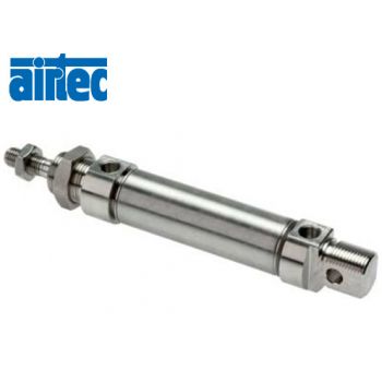 Stainless steel round cylinder, double acting, ISO 6432 / CETOP RP 52 P