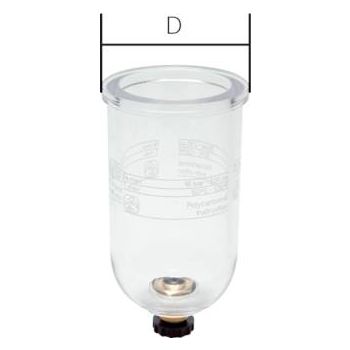 Replacement container for filters & filter regulators - mini/standard