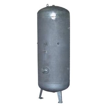 Vertical compressed air reservoir, zinc plated, up to 16 bar