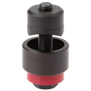 Round sheet metal punch, three cutting edges, with ball bearing