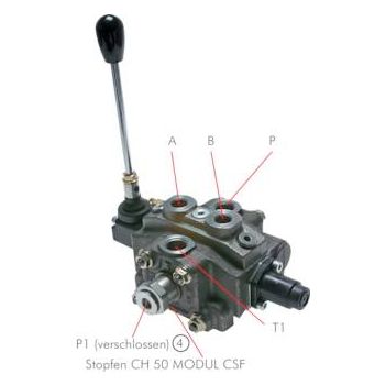 Hand lever valves, modular design, up to 50 l/min