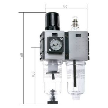 2-part service/air units - Futura model series 0, 800 l/min