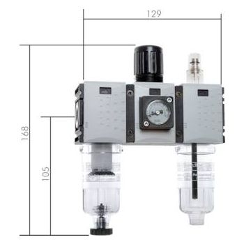 3-part service/air units - Futura model series 0, 800 l/min