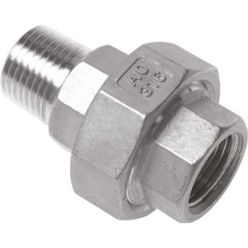 Screw connections with female and male thread - BSPT sealing, up to 25 bar