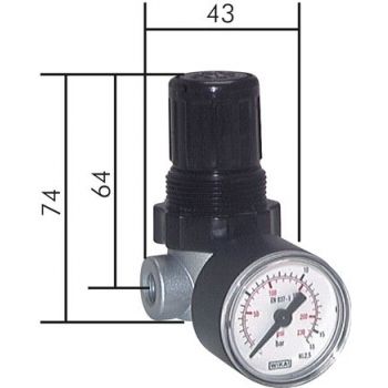 Pressure regulators, dependent on primary pressure - Mini, 450 l/min