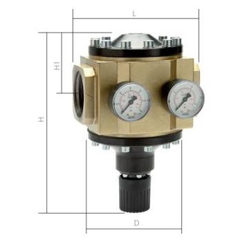 Pressure regulators for high pressure values, PN 40