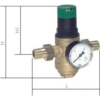 Filter pressure reducers for drinking water & nitrogen (1.5 - 6 bar), PN 25