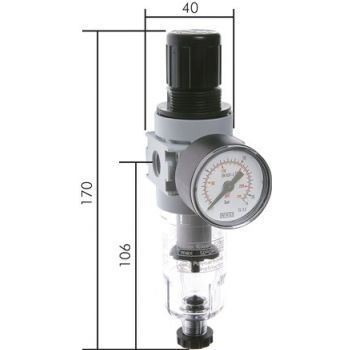 Filter pressure reducers for water & air - Multifix Series 0, 700 l/min**