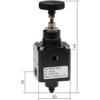 High-performance precision pressure regulators, 1250 l/min