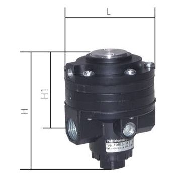 Precision pressure regulators, remote controlled (volume booster), 6500 l/min