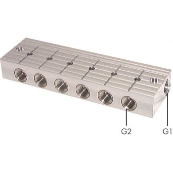 Distributor bars with integrated ball valves, PN 10