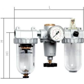 Service / Air units 3-part - standard, to 18,500 l/min