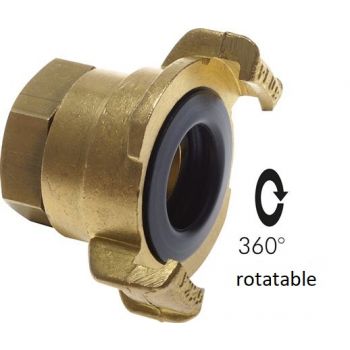 Garden hose quick couplings with female thread, rotatable, 40 mm