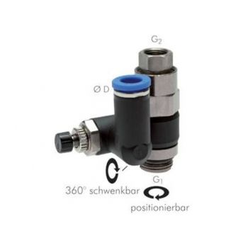 Onw-way control valves with pilot-operated check valve, Standard