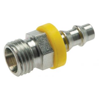 Push-in fitting with male thread, metric thread, 24° cone