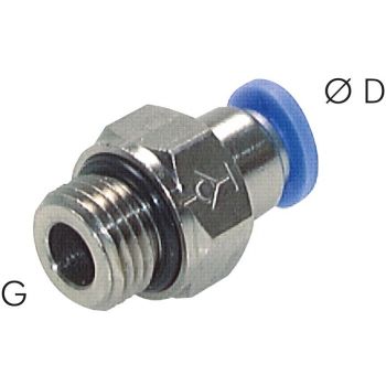 Push-in fittings, self-locking, BSPP threads, Standard