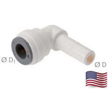 L push in connectors with push in nipple (also reducing), LE (inch)