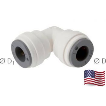 Elbow push in connectors (also reducing), LE (inch)