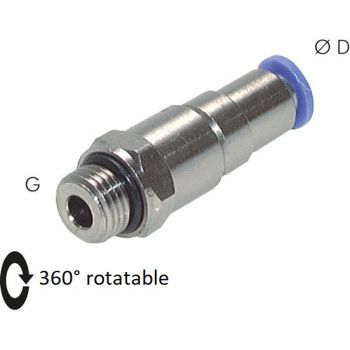 Push-in fittings with two ball bearing, BSPP threads, Standard