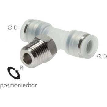 Male Branch T push-in fittings, Polypropylene
