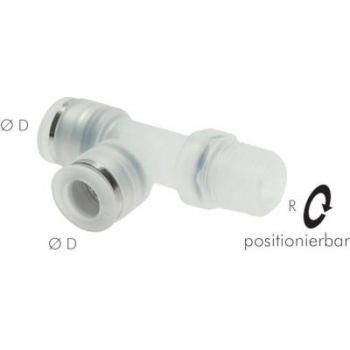 Male Run Tee push-in fittings, Polypropylene