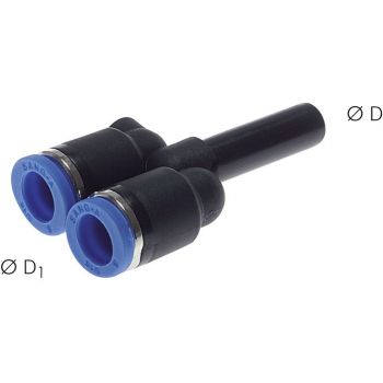 Y push-in connectors with push-in nipple (also reducing), Standard