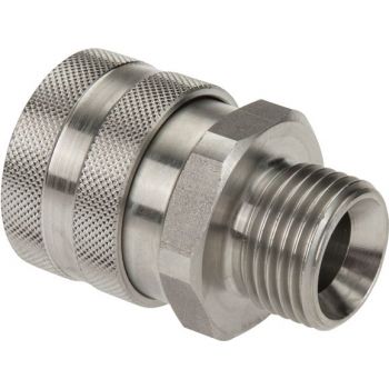 Couplings for foam application & spray guns, without shut-off valve