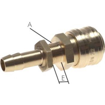 Coupling sockets with hose screw connection & bulkhead thread, NW 7.2
