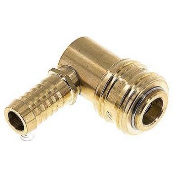 Coupling sockets with angle hose screw connection, NW 7.2