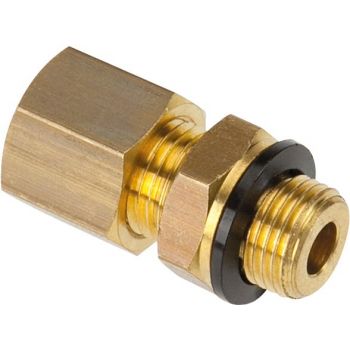 Straight screw-in connectioons with polymer seal