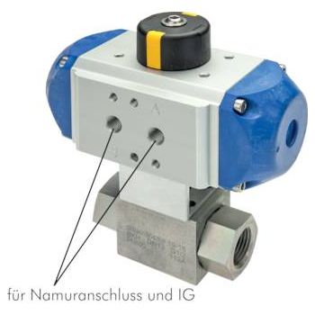 High-pressure ball valves with pneumatic rotary actuator, up to 500 bar