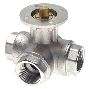 3-way ball valves with direct assembly flange (ISO 5211), PN 40