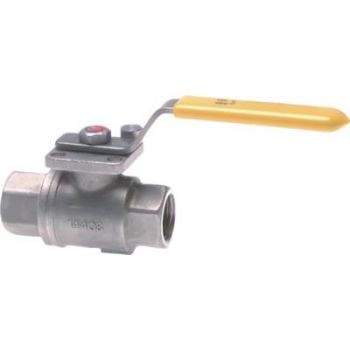 Stainless steel ball valves, 2-piece, DVGW tested (PN 5 / MOP 5), EN 331, up to 100 bar