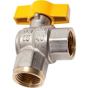 Elbow ball valves, DVGW tested (PN 5 / MOP 5), EN 331, PN 40