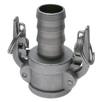 Quick coupling sockets with safety locking device and hose screw connection, type C