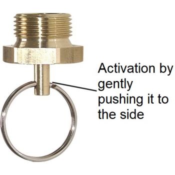 Drain valves with ring for compressed air reservoir on vehicles, PN 20