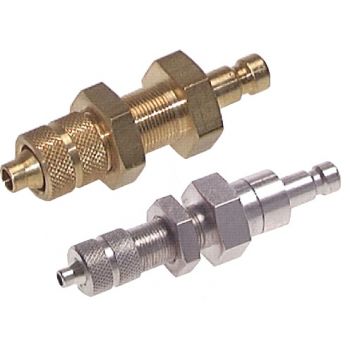 Coupling plugs with union nut and bulkhead thread, NW 2.7