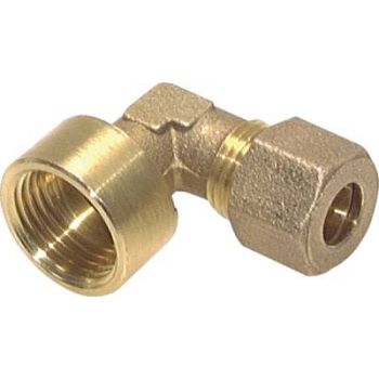 Elbow screw connections with BSPP female threads