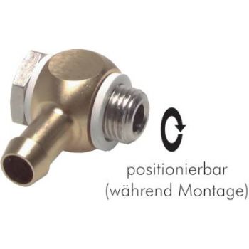 Angled threaded nozzles, pivoting, PN 16