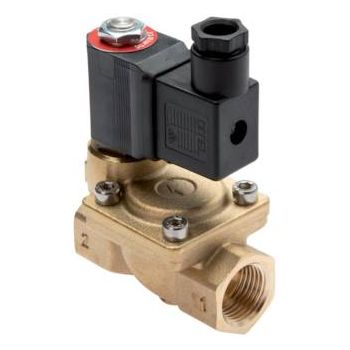 2/2-way solenoid valves from brass