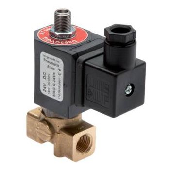 3/2-way solenoid valves from brass