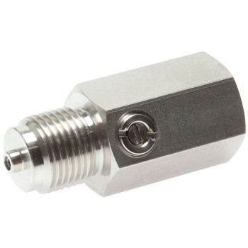 Pressure gauge snubber for liquids and gases, up to 400 bar