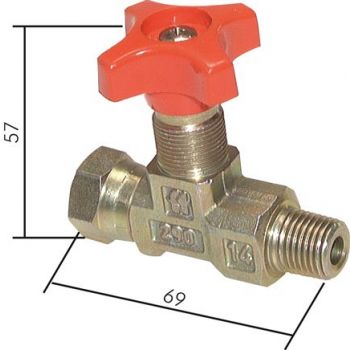 Pressure gauge shut-off valves, compact design, PN 400