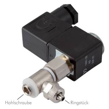 2/2-way & 3/2-way banjo bolt solenoid valves with hose screw connection, NW 1.3