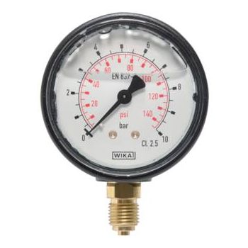 Glycerine pressure gauge vertical Ø 63 mm, Class 2.5