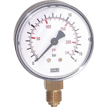 Pressure gauge, vertical, Ø 40, 50, 63 mm, Class 2.5