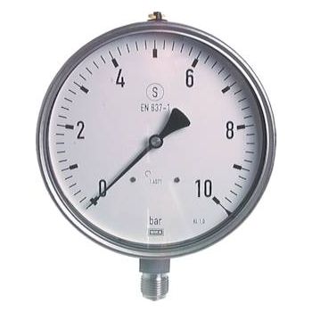Safety pressure gauges vertical Ø 160 mm, stainless steel, Class 1.0