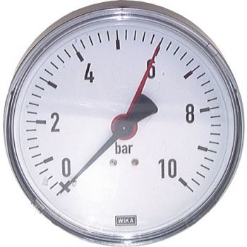 Pressure gauge, horizontal, Ø 80, 100 mm, Class 2.5