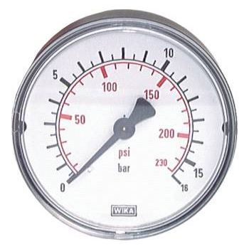Pressure gauge, horizontal, Ø 40, 50, 63 mm(standard thread), Class 2.5